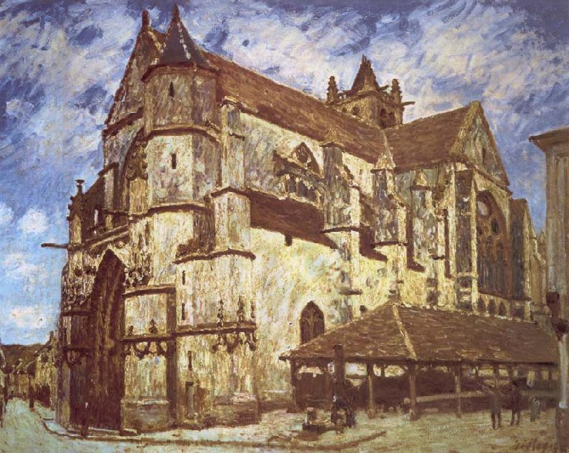 Jean-Antoine Watteau The church at Moret,Evening Norge oil painting art